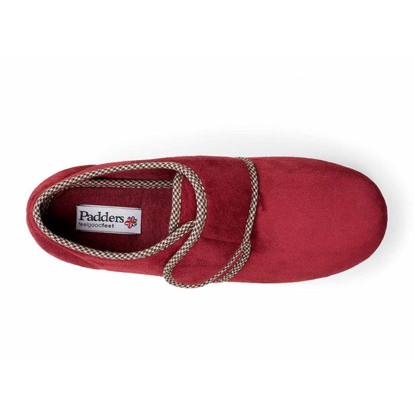 Padders Padders Mens Slippers G Fit Vulcanised HARRY - Burgundy