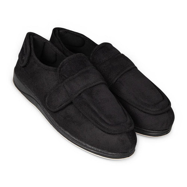 Padders Padders+ Mens Slippers G Fit Vulcanised WRAP - Black