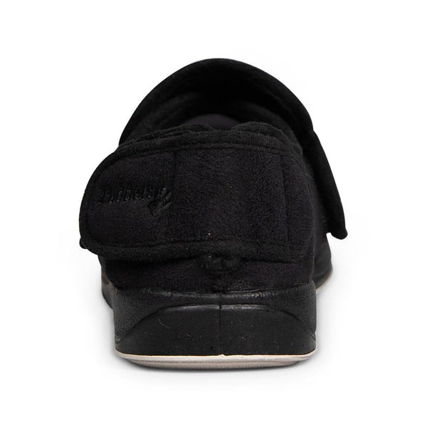 Padders Padders+ Mens Slippers G Fit Vulcanised WRAP - Black
