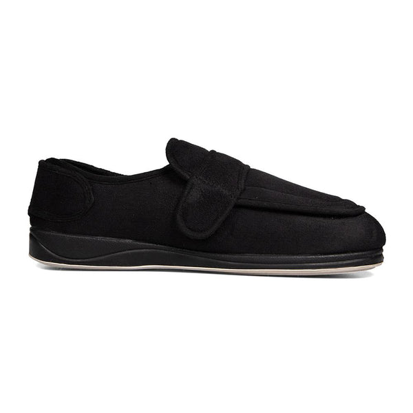 Padders Padders+ Mens Slippers G Fit Vulcanised WRAP - Black