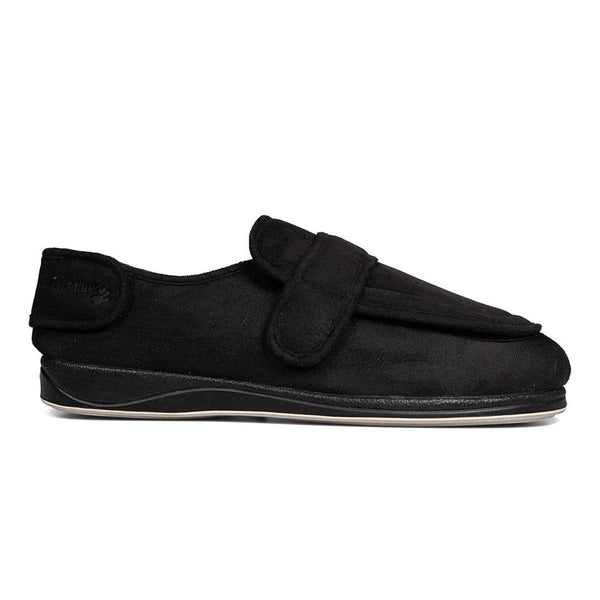 padders Padders+ Mens Slippers G Fit Vulcanised WRAP - Black