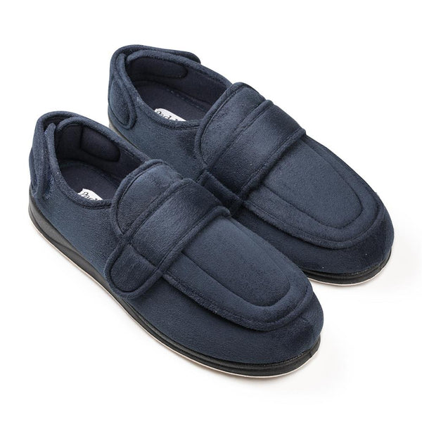 Padders Padders+ Mens Slippers G Fit Vulcanised WRAP - Navy