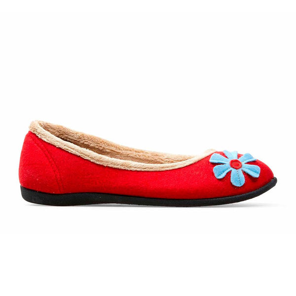 padders Padders Ladies Slippers HAPPY - Red Combi padders Padders Ladies Slippers HAPPY - Red Combi