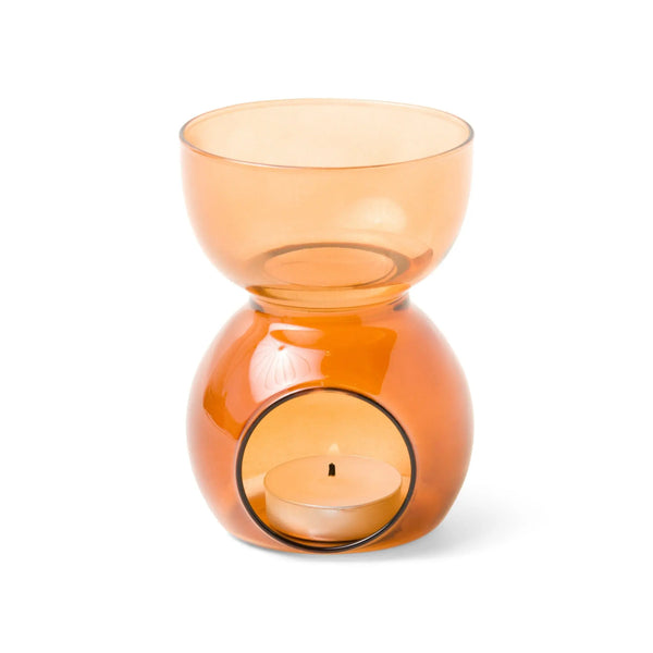Paddywax Amber Glass - Essential Oil Burner & Tea Light Candle