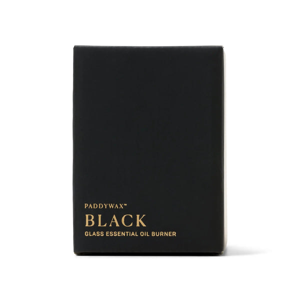 Paddywax Black Glass - Essential Oil Burner & Tea Light Candle