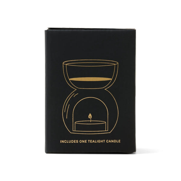 Paddywax Black Glass - Essential Oil Burner & Tea Light Candle