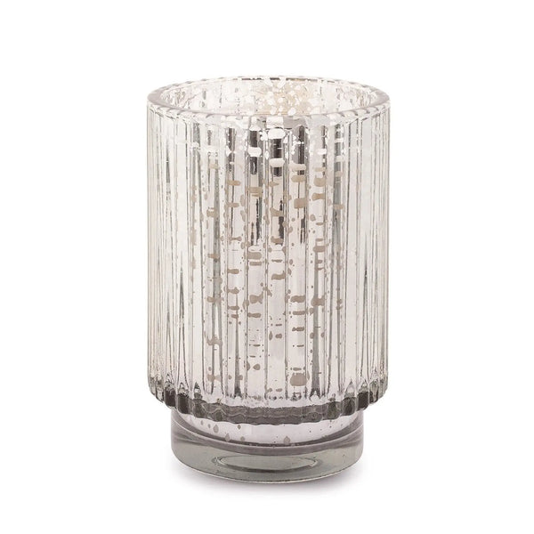 paddywax Cypress + Fir - 12 oz Tall Silver Mercury Glass Candle