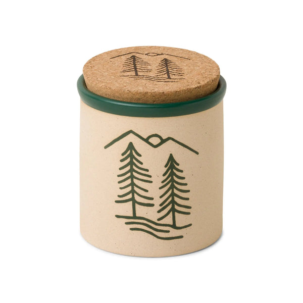 paddywax Cypress + Fir - Dark Green Ceramic Candle 8 oz
