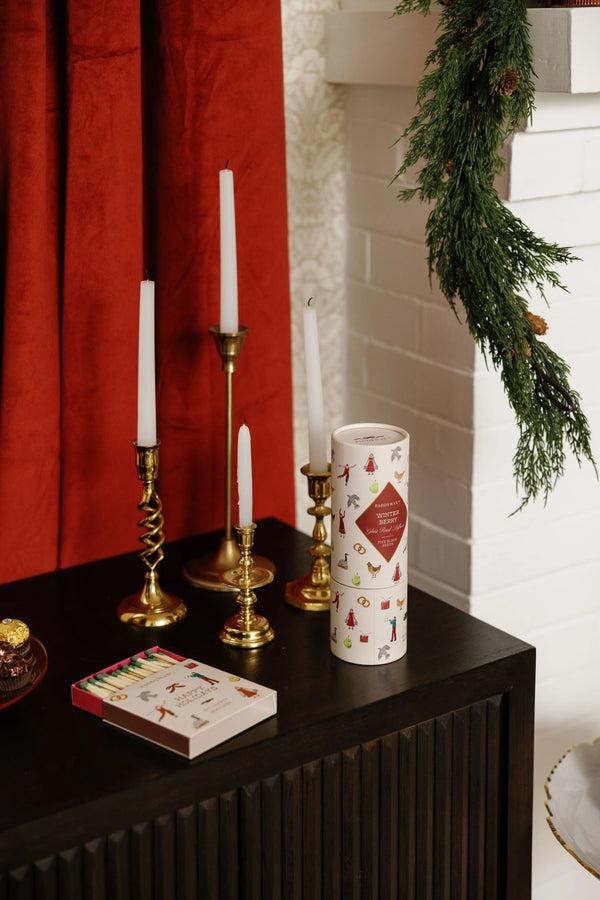 Paddywax Holiday Jumbo Boxed Safety Matches - 12 Days Of Christmas