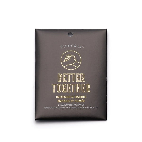 Paddywax Incense + Smoke "Better Together" - Car Fragrance