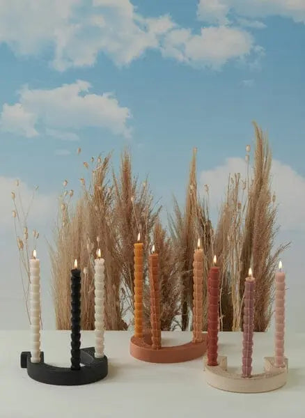 Paddywax Nashville Black Ceramic Horseshoe Taper Holder W/ Hangtag