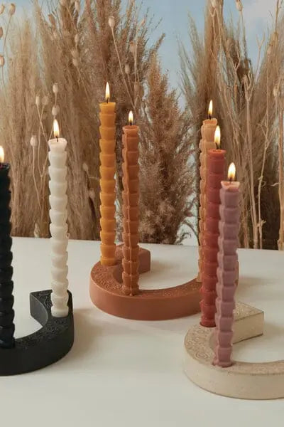 Paddywax Nashville Terracotta Ceramic Horseshoe Taper Holder W/ Hangtag