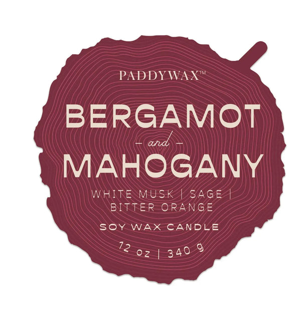 Paddywax Bergamot & Mahogany - 12 Oz Candle