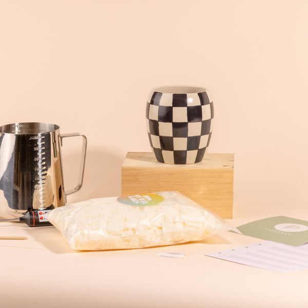 paddywax Black Checkmate At-Home Candle Making Kit
