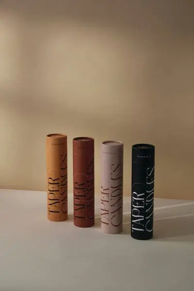 Paddywax Black & White Tube Tapers - Set Of 4