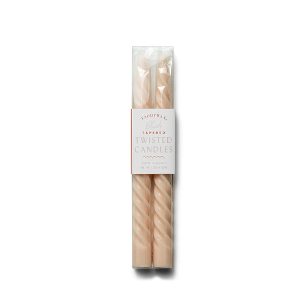 paddywax Blush Twisted Taper Candles