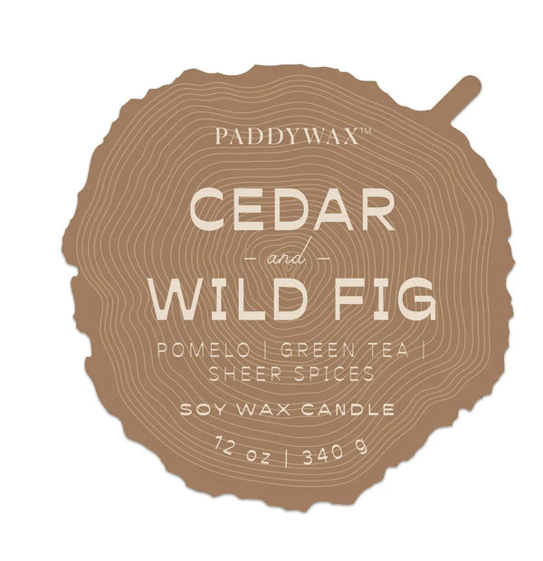 Paddywax Cedar & Wild Fig - 12 Oz Candle
