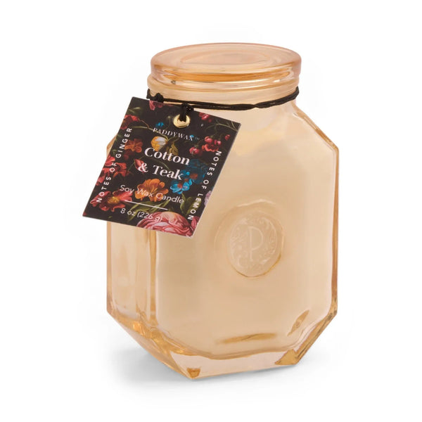 paddywax Cotton + Teak - 8 oz Candle