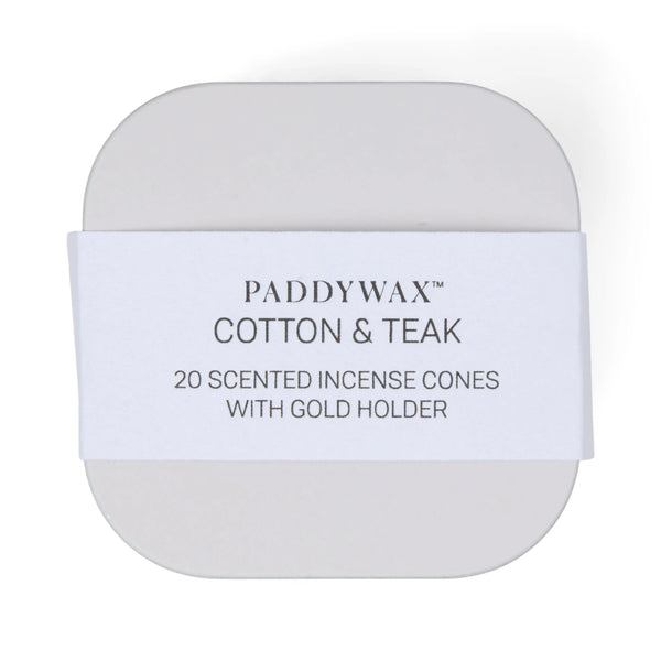 Paddywax Cotton & Teak - Metal Incense Tin