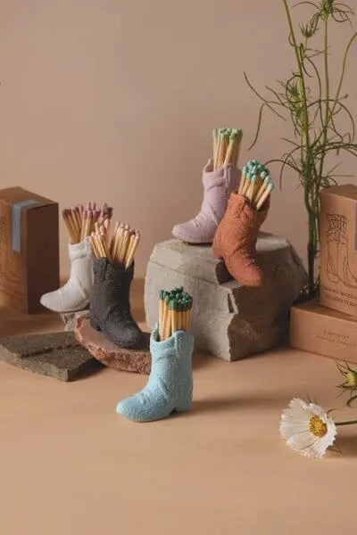 Paddywax Cowboy Boot Match Holder - Pink