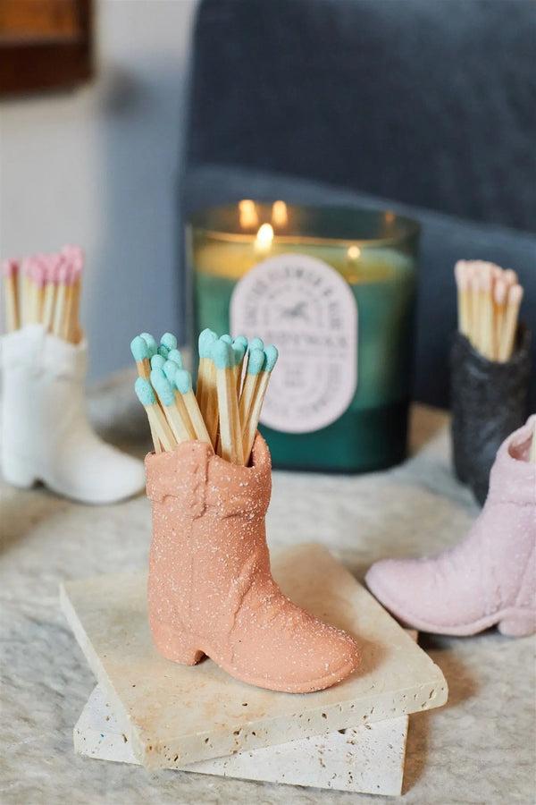Paddywax Cowboy Boot Match Holder - Terracotta