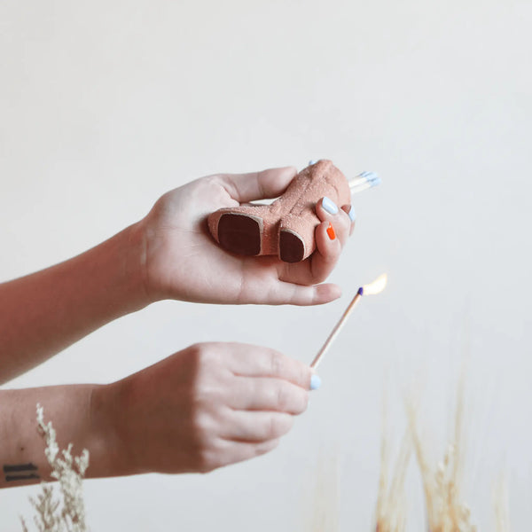 Paddywax Cowboy Boot Match Holder - White