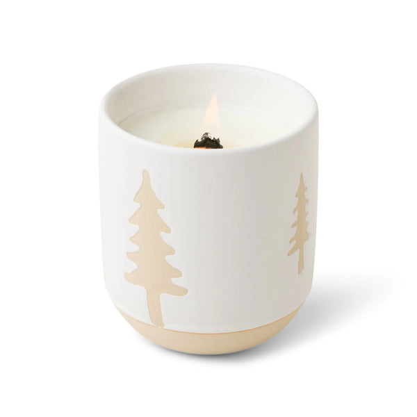 paddywax Cypress + Fir - White Ceramic Candle 8.5 oz