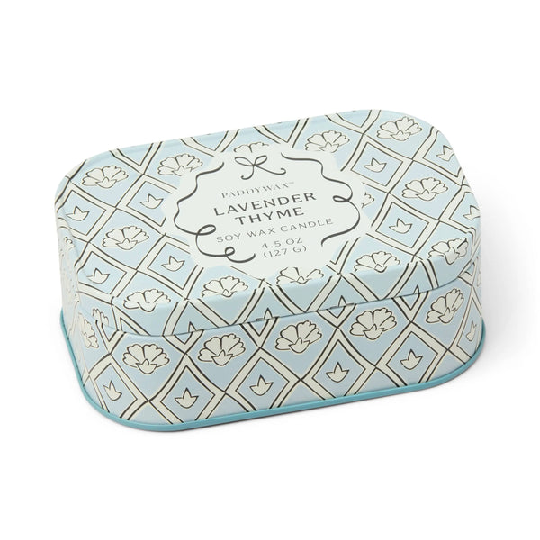 Paddywax Lavender & Thyme - 4.5 Oz Tin Candle