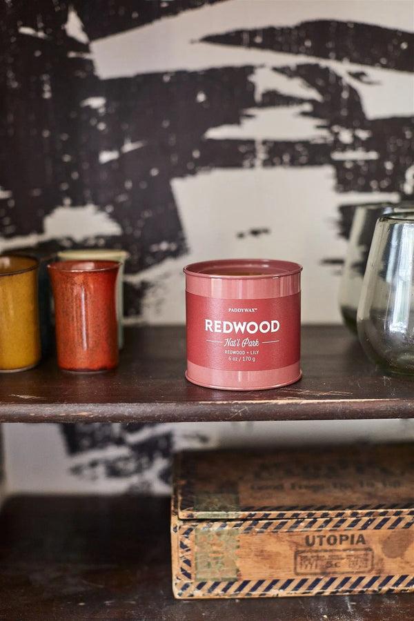 Paddywax Redwood - 6 Oz Tin Candle