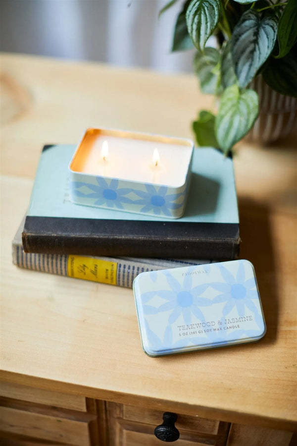Paddywax Teakwood & Jasmine - 5 Oz Tin Candle