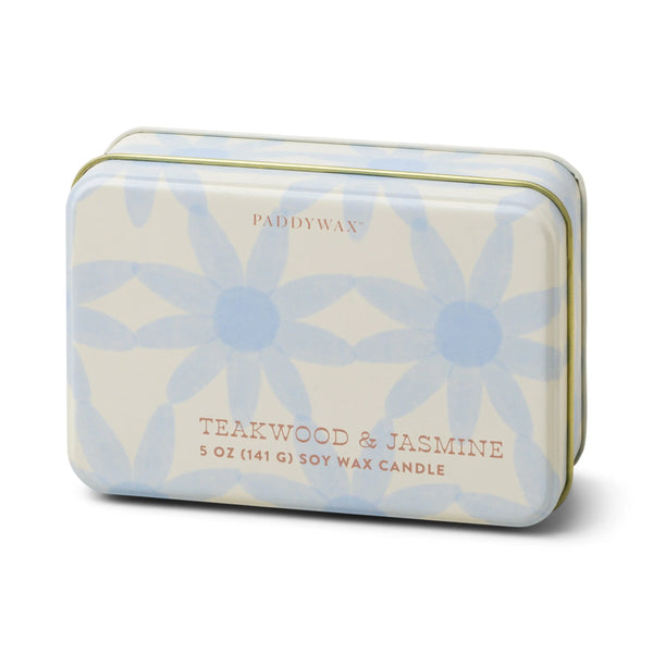 paddywax Teakwood & Jasmine - 5 oz Tin Candle