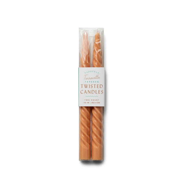 paddywax Terracotta Twisted Taper Candles