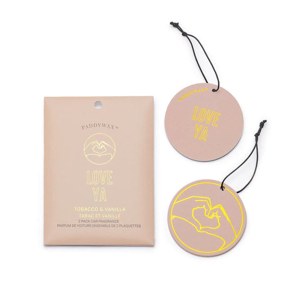 paddywax Tobacco + Vanilla "Love Ya" - Car Fragrance