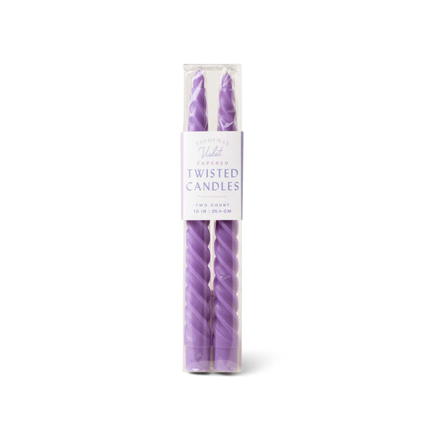 paddywax Violet Twisted Taper Candles