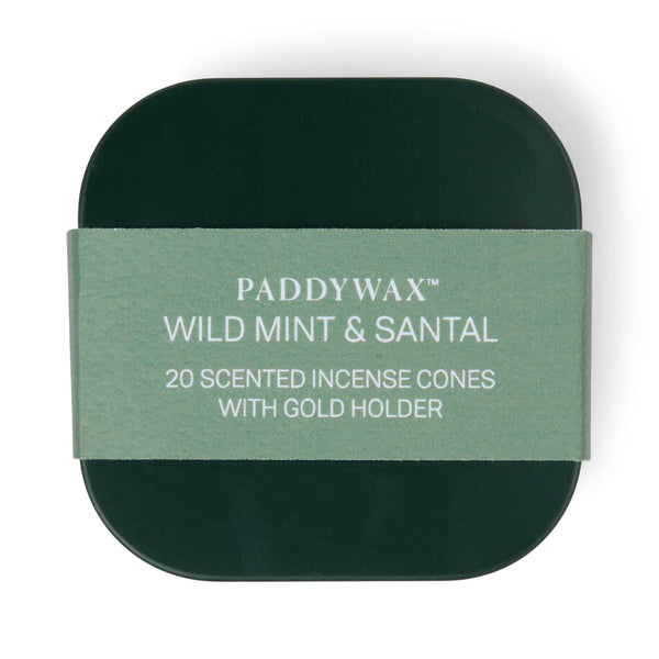 Paddywax Wild Mint & Santal - Metal Incense Tin