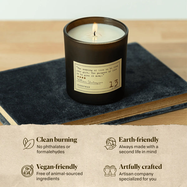 Paddywax William Shakespeare - Library Candle 6 Oz