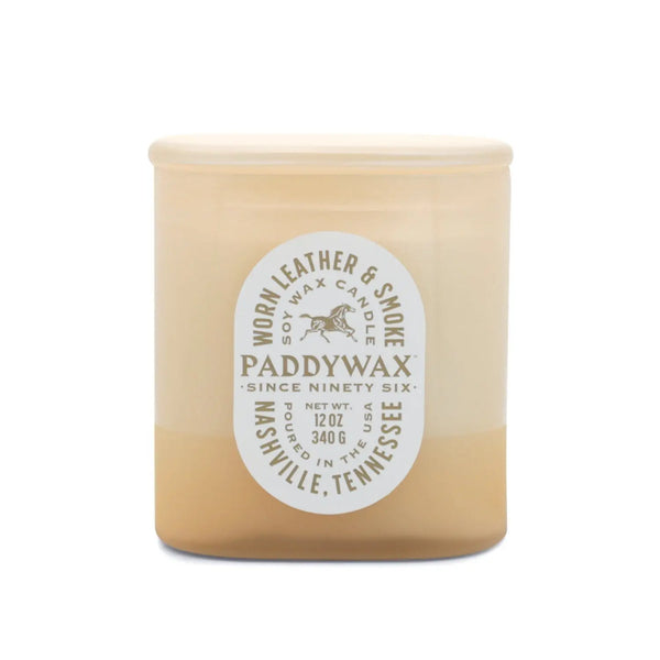 paddywax Worn Leather + Smoke - 12 oz Candle