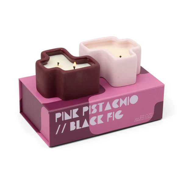 paddywax Pink Pistachio & Black Fig - 4 oz Candle Boxed Set
