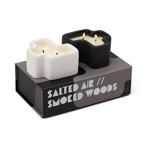 paddywax Salted Air & Smoked Woods - 4 oz Candle Boxed Set