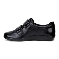 Padmore & Barnes Ecco Ladies Soft 2.0 Velcro Strap Shoe – Black