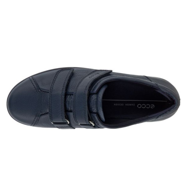 Padmore & Barnes Ecco Ladies Soft 2.0 Velcro Strap Shoe – Marine