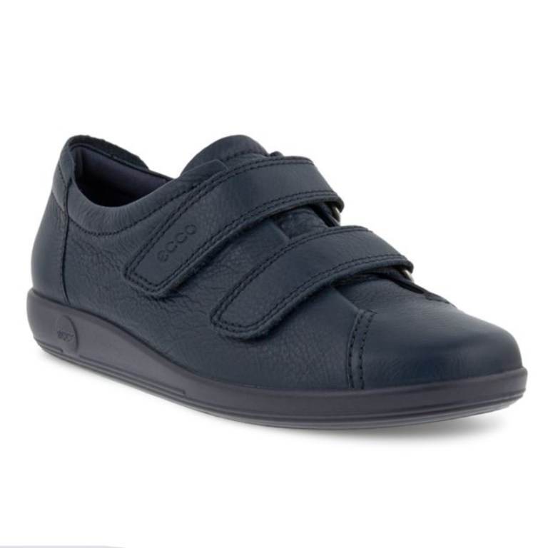 padmore & barnes Ecco Ladies Soft 2.0 Velcro Strap Shoe – Marine
