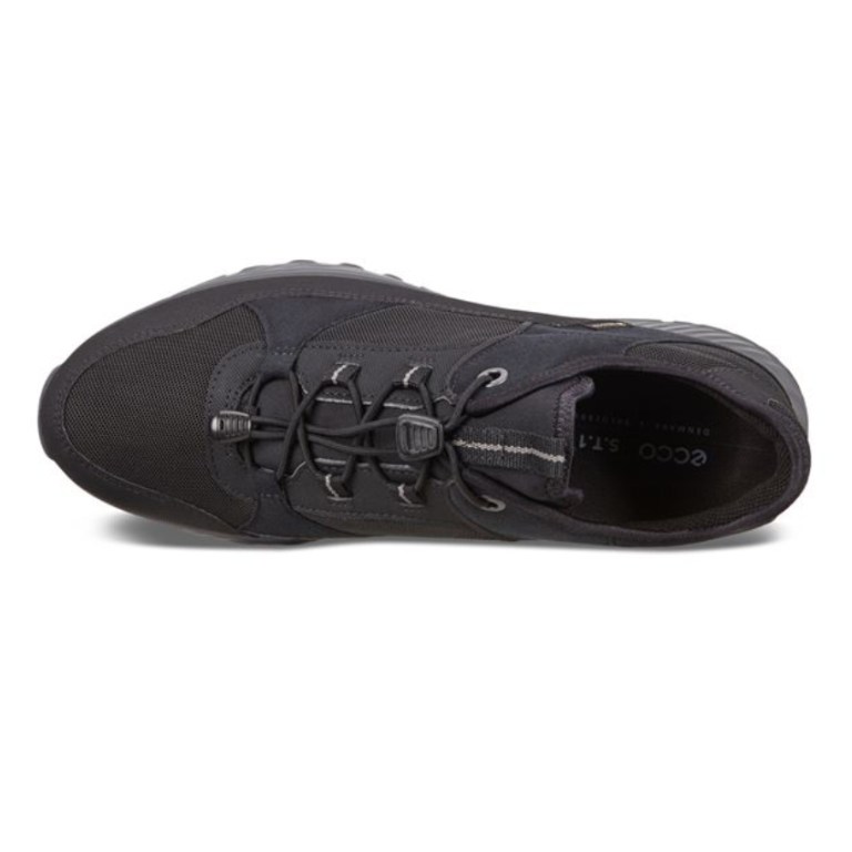 Padmore & Barnes Ecco Mens Exostride Gore-Tex Runner – Black