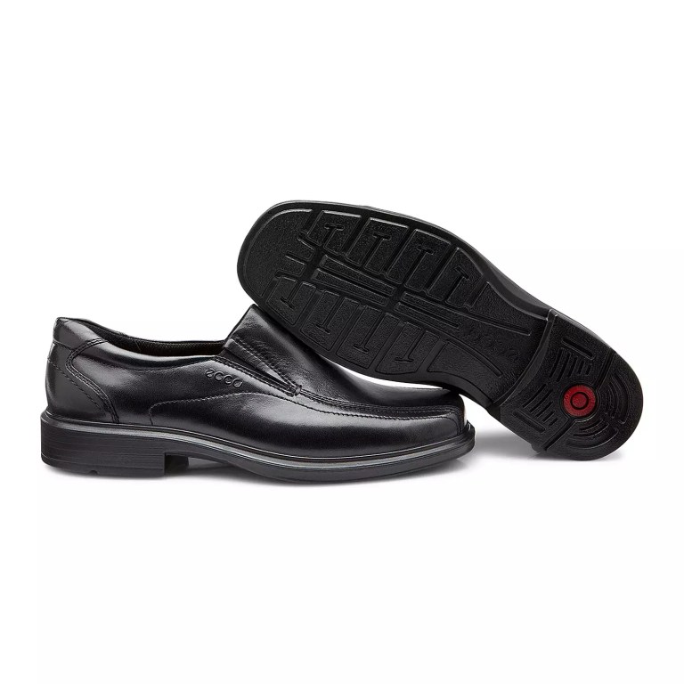 Padmore & Barnes Ecco Mens Helsinki Slip-On Shoe – Black