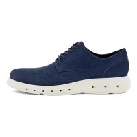Padmore & Barnes Ecco Mens Hybrid 720 Brogue Shoe – Blue Suede
