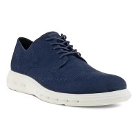 padmore & barnes Ecco Mens Hybrid 720 Brogue Shoe – Blue Suede