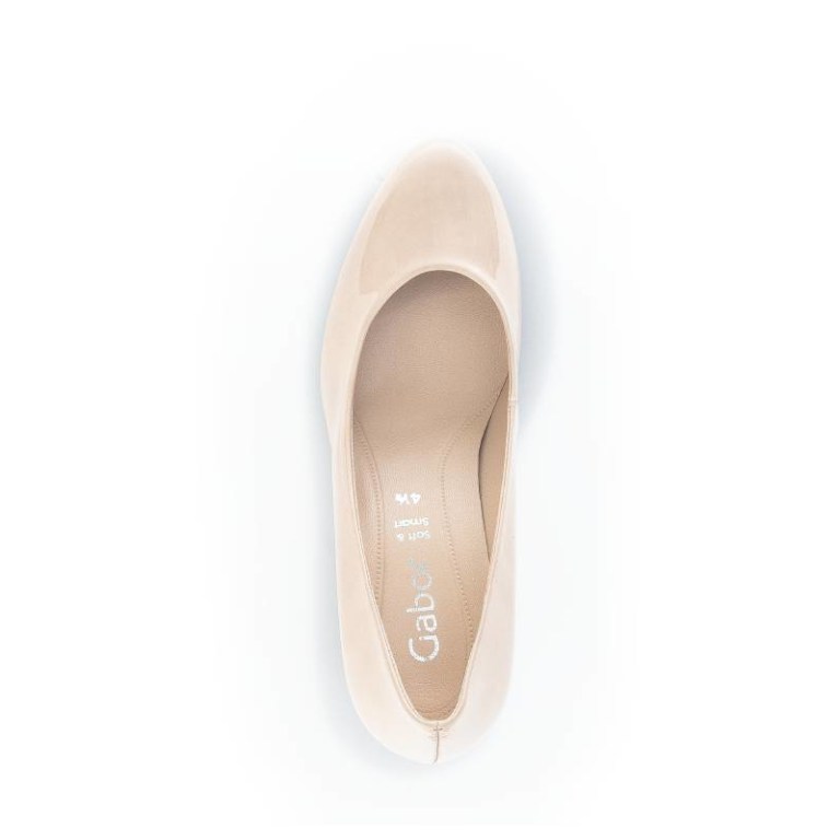 Padmore & Barnes Gabor Ladies High Heel Shoe – Nude Patent