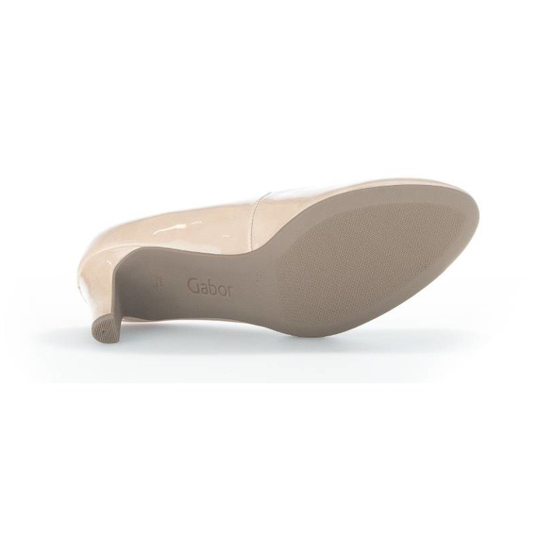 Padmore & Barnes Gabor Ladies High Heel Shoe – Nude Patent
