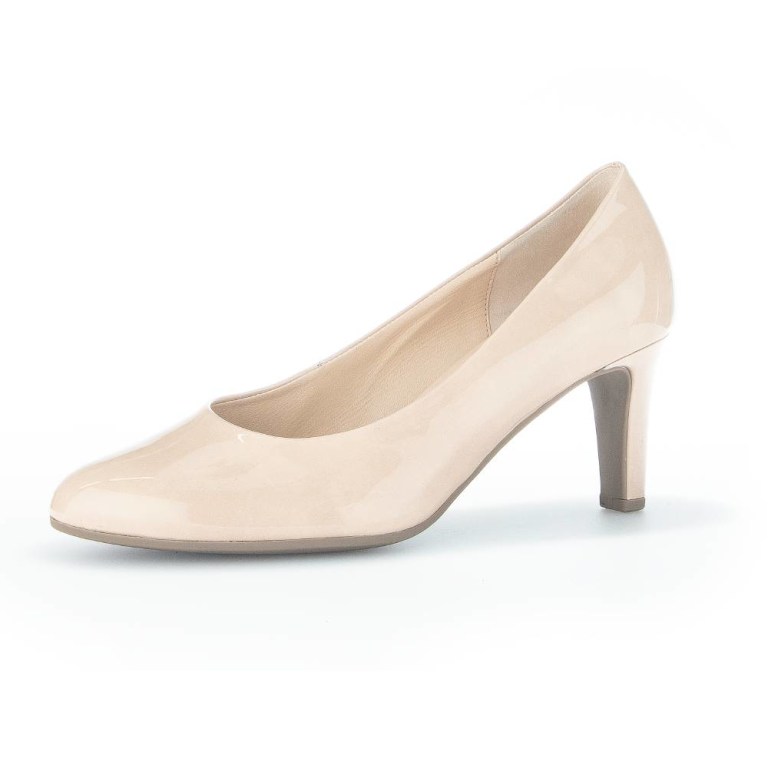 padmore & barnes Gabor Ladies High Heel Shoe – Nude Patent