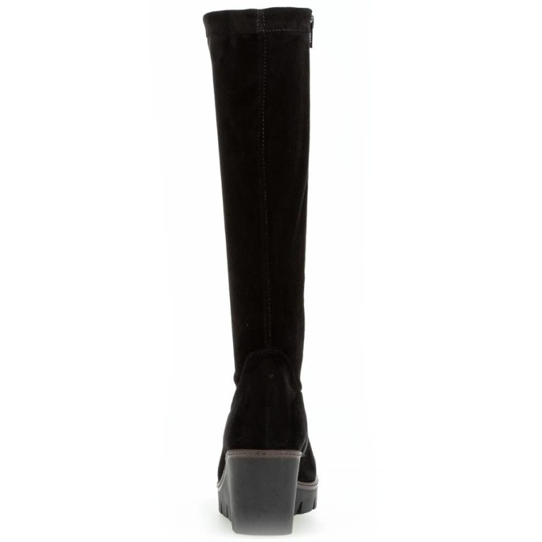 Padmore & Barnes Gabor Ladies Knee High Boot – Black Suede